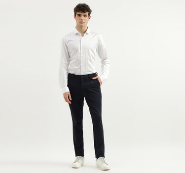 Solid Mid Rise Slim Fit Trousers