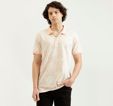 Regular Fit Polo Neck Printed T-Shirt