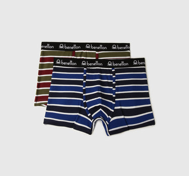 Pack of 2 Striped Low Rise Boxer Briefs