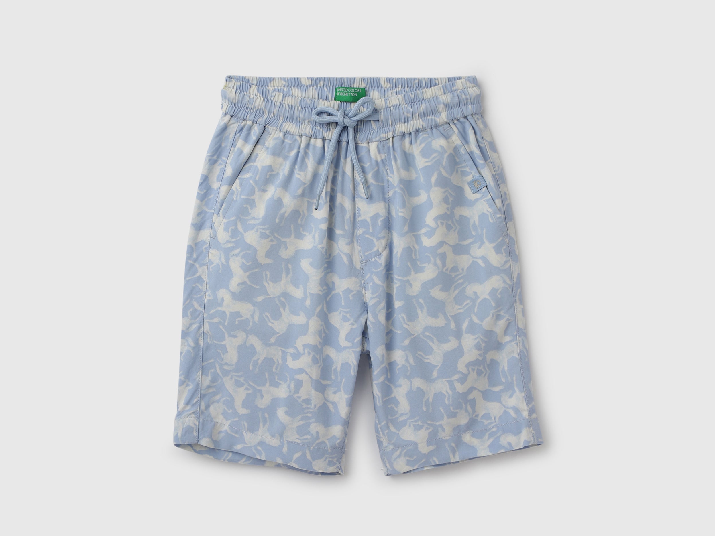 Printed Regular Fit Mid Rise Shorts