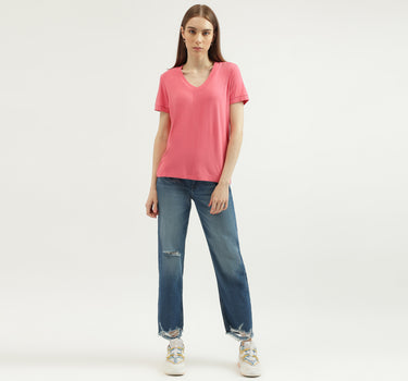 Women's Solid Straight Fit Jeans