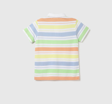 Regular Fit Polo Neck Striped T-shirt