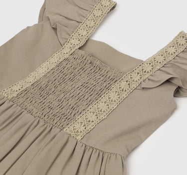 Regular Fit Square Neck Embroidered Dress