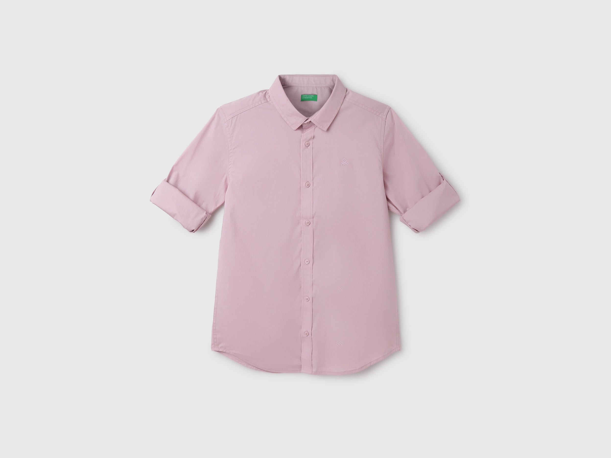 Regular Fit Spread Collar Solid Shirt