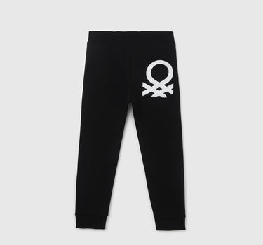 Boy's Solid Regular Fit Joggers with Drawstring Closure