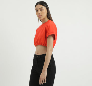 Regular Fit Round Neck Solid Top