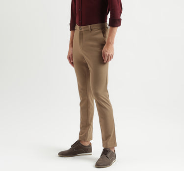 Solid Pattern Slim Fit Trousers