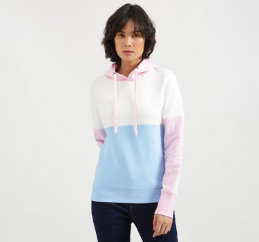 Women Colorblocked Closed Sweatshirt