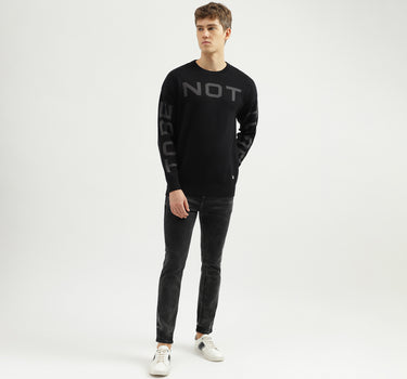 Men's Regular Fit Round Neck Printed Sweater