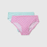 Pack of 2 Polka Dot Print Low Rise Briefs