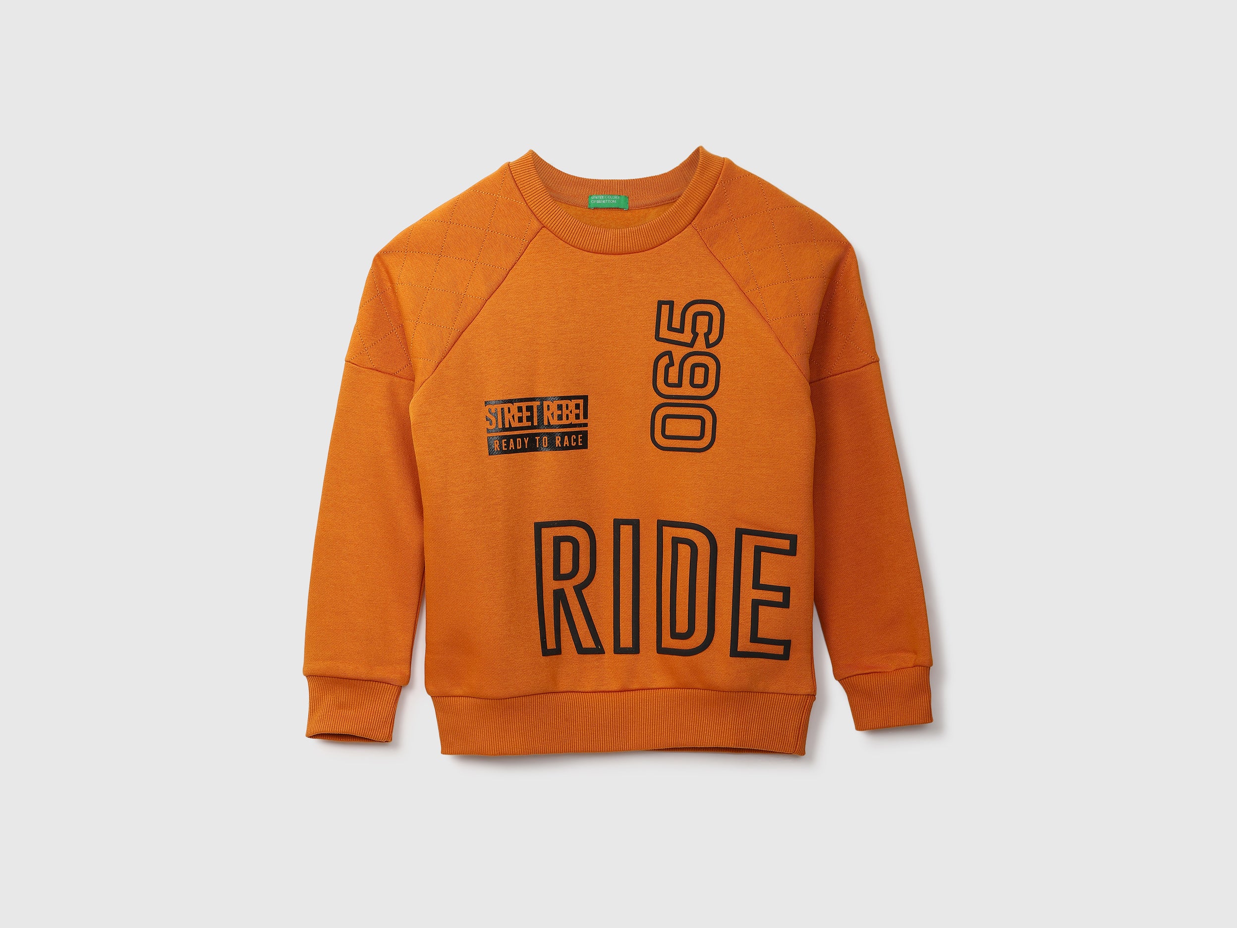 Rust Quilted Sweatshirt