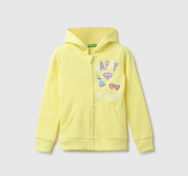 Girls Embellished Hooded Sweatshirt