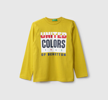 Boys Long Sleeve Yellow T Shirt