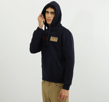 Men Solid Hooded Neck Sweatshirt