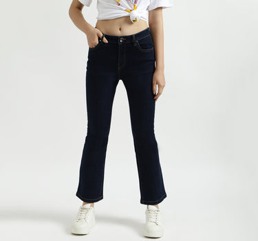 Basic Navy Blue Bootcut Jeans