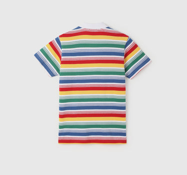 Boy's Regular Fit Polo Collar Striped Tshirts