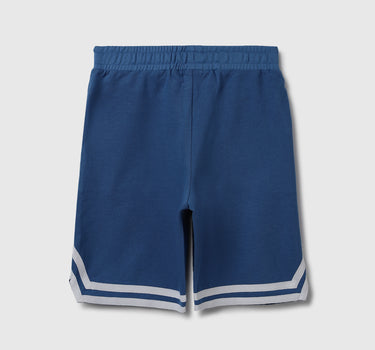 Striped & Branded Regular Fit Shorts