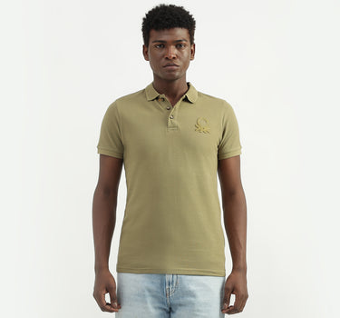 Cotton Solid Polo Collar Mens T-shirts