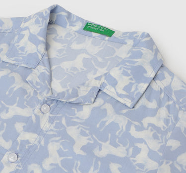 Regular Fit Spread Collar Printed Shirt