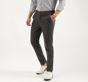 Solid Slim Fit Trousers