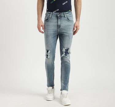 Mens Low Crotch Solid Jeans