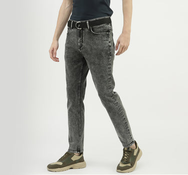 Men Solid Low Crotch Jeans