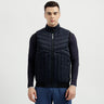 Men's Regular Fit Mock Neck Tech Fabric Quilted Jacket