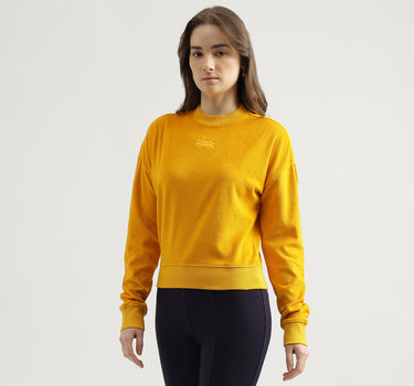 Regular Fit Crew Neck Solid Women's Sweatshirt