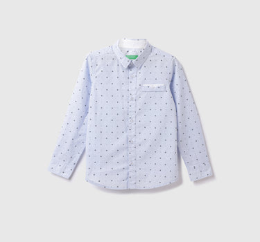 Cotton Printed Spread Collar Boys Shirts