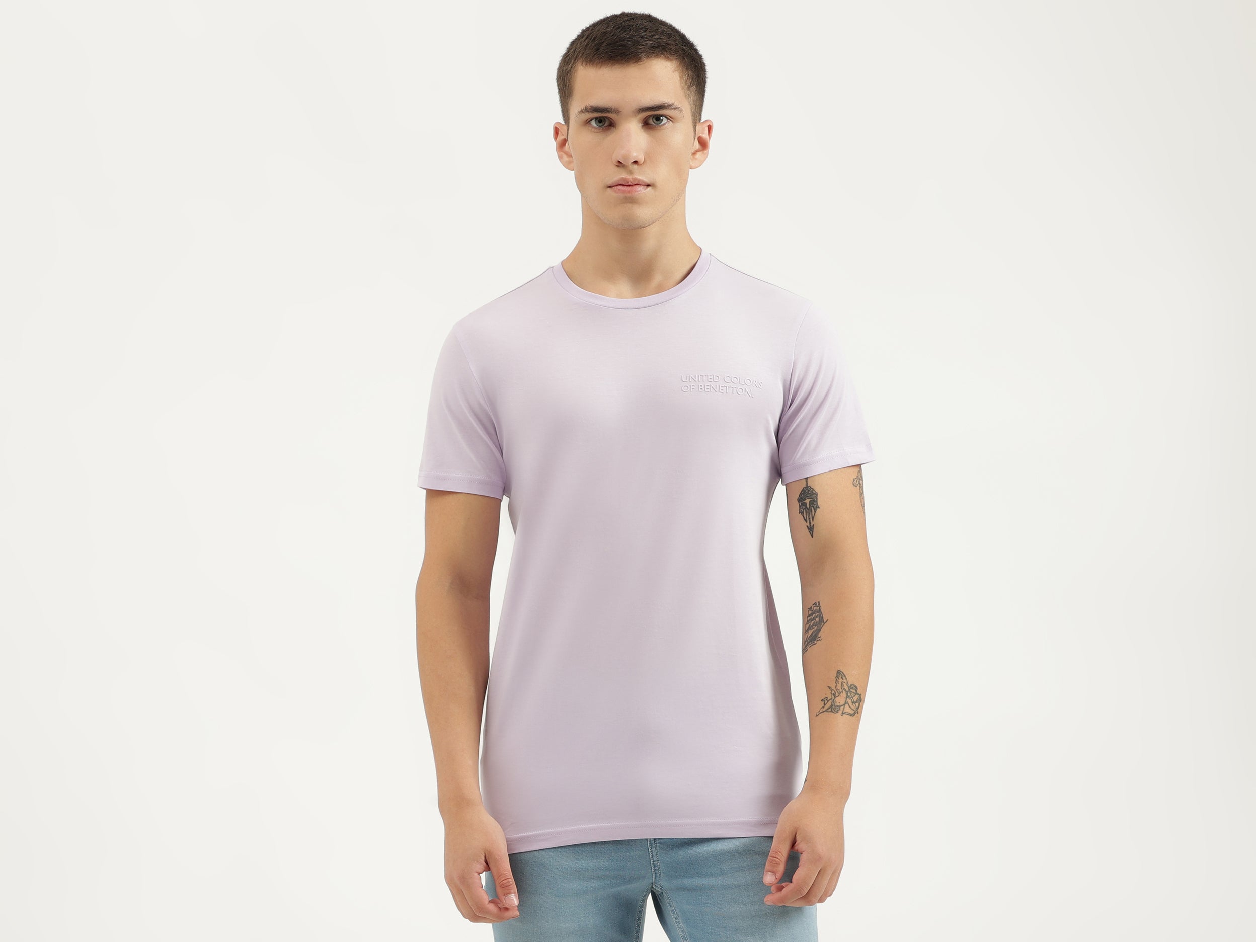 Regular Fit Round Neck Solid T-shirts