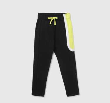 Boy's Solid Regular Fit Trackpants