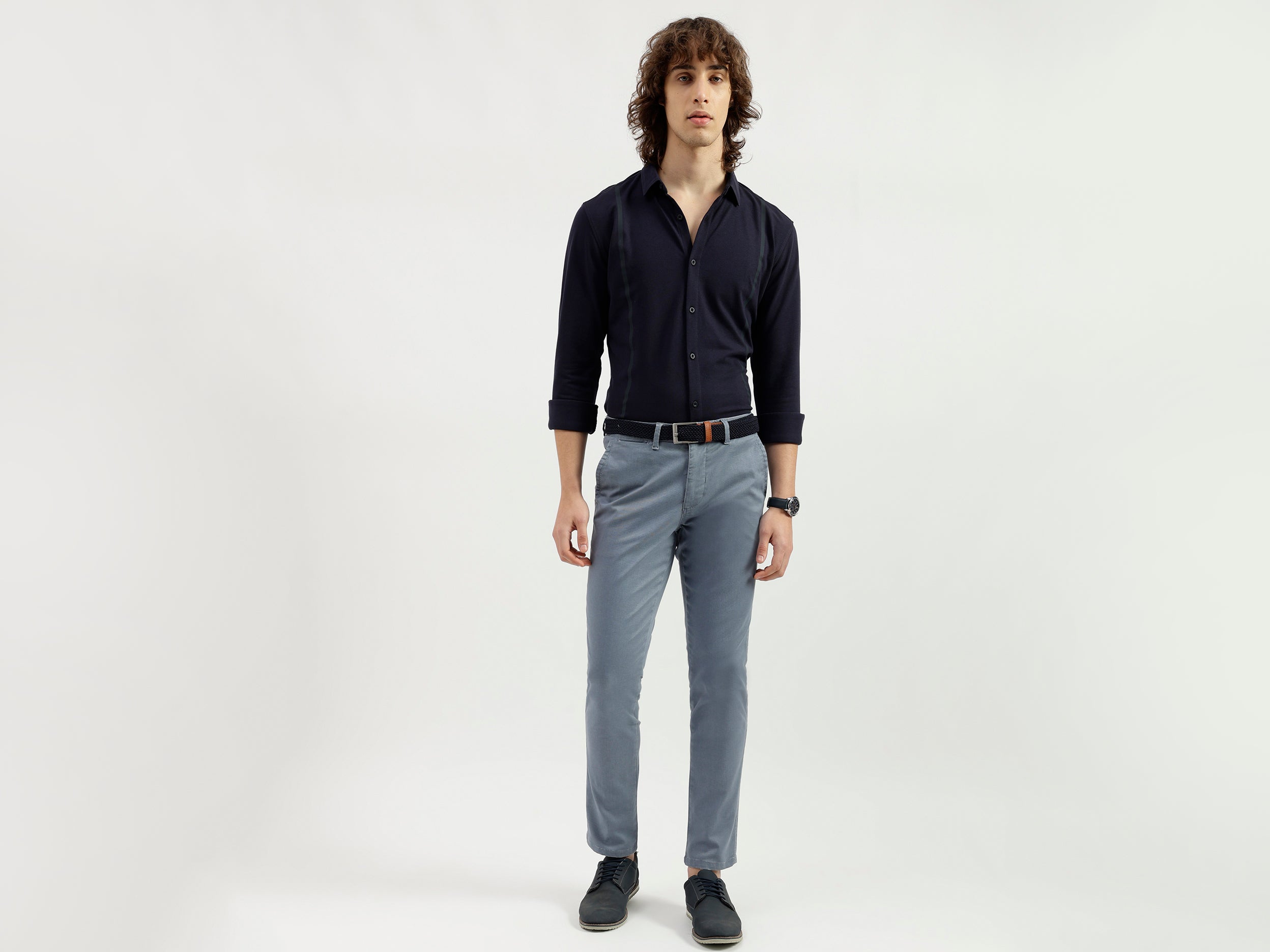 Solid Slim Fit Trousers