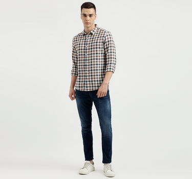 Men's Slim Fit Full Sleeves Checked Shirt