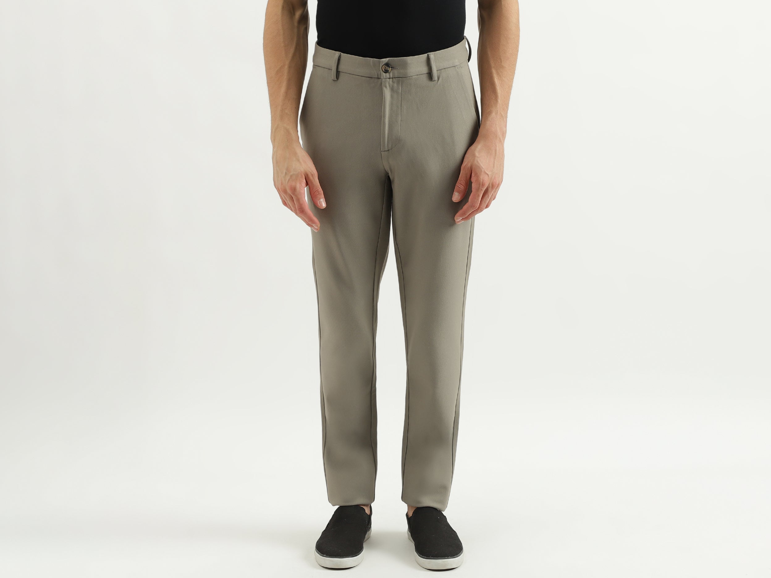 Solid Slim Fit Trousers