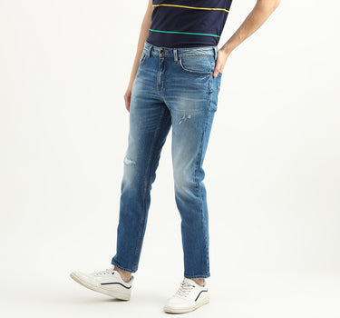 Men Solid Slim Straight Jeans