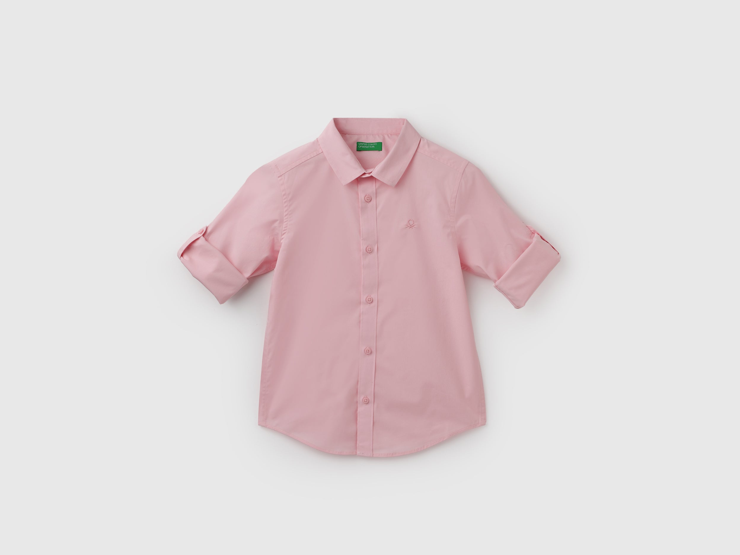 Regular Fit Spread Collar Solid Shirt