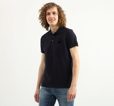 Men Solid Polo Collar T-Shirt