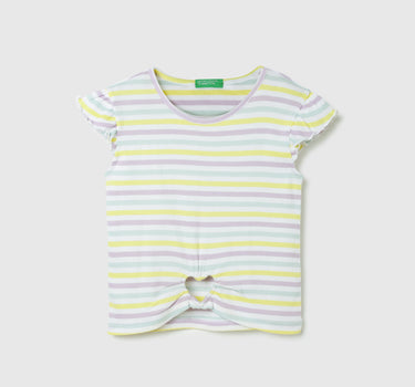 Round Neck Striped Pattern Top