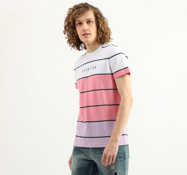 Men Striped Round Neck T-Shirt