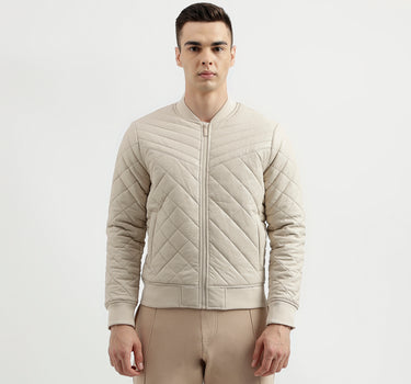 Men's Regular Fit Baseball Collar Quilted Jacket