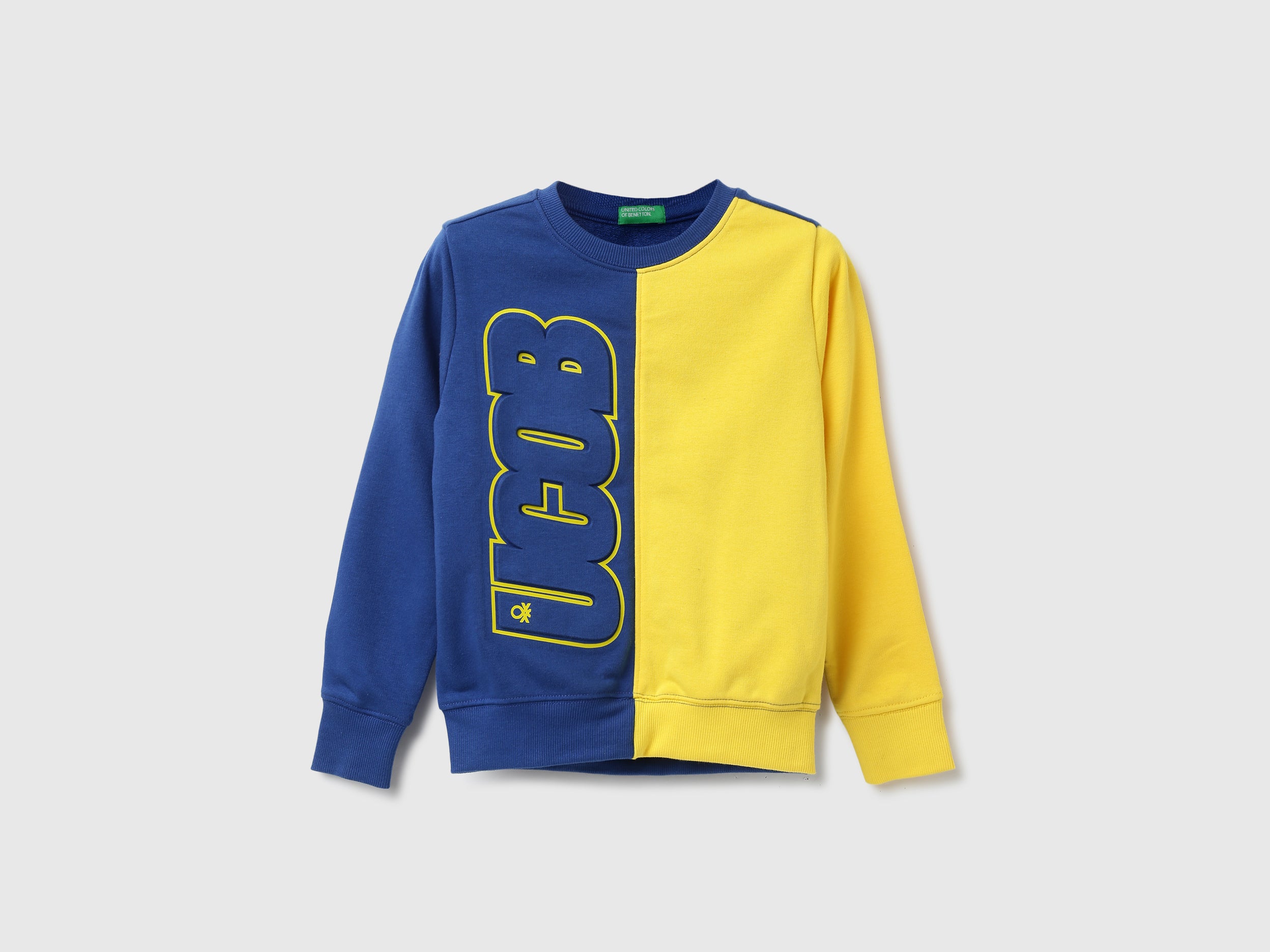 Boys Colorblock Round Neck Sweatshirt