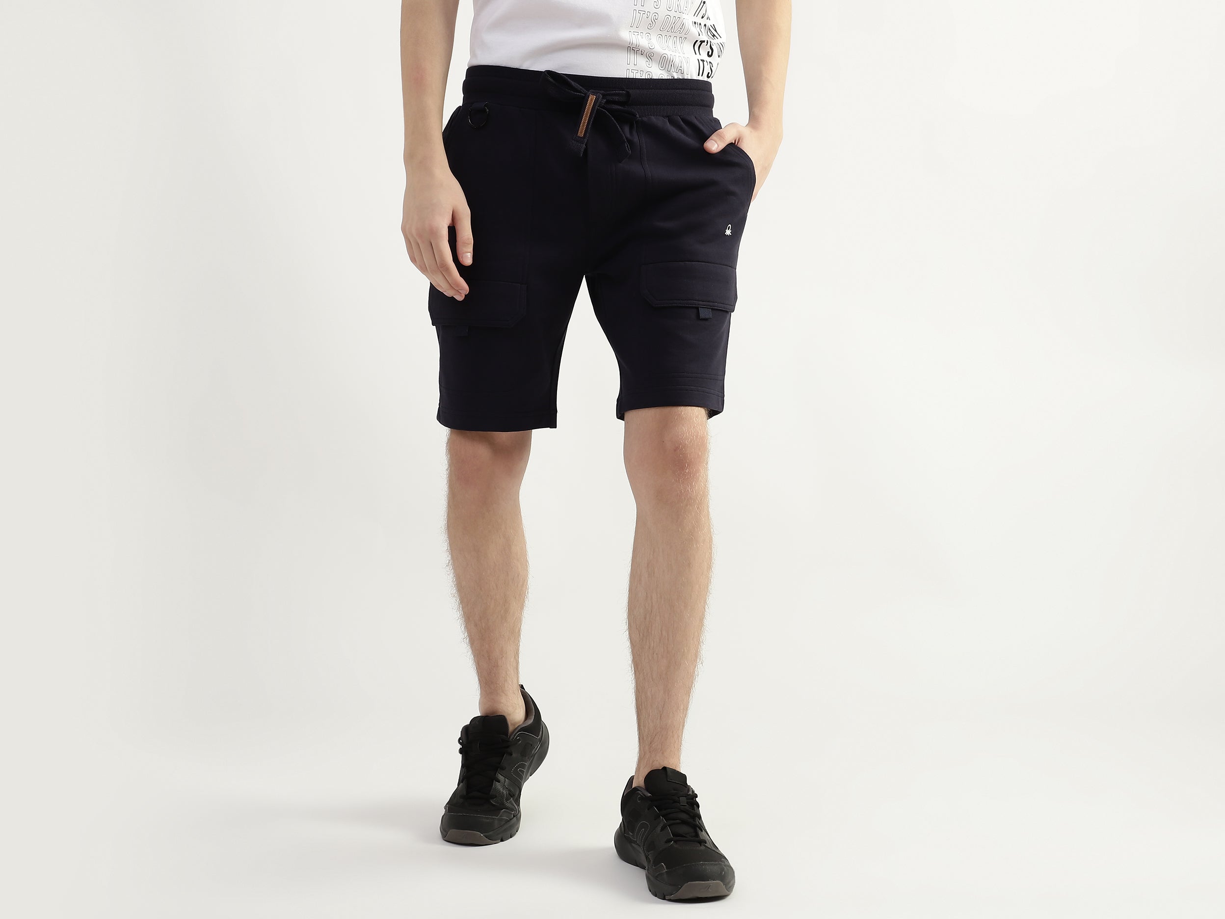 Men Solid Regular Fit Shorts