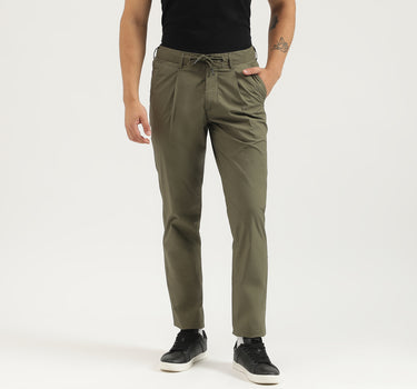 Solid Relaxed Fit Trousers