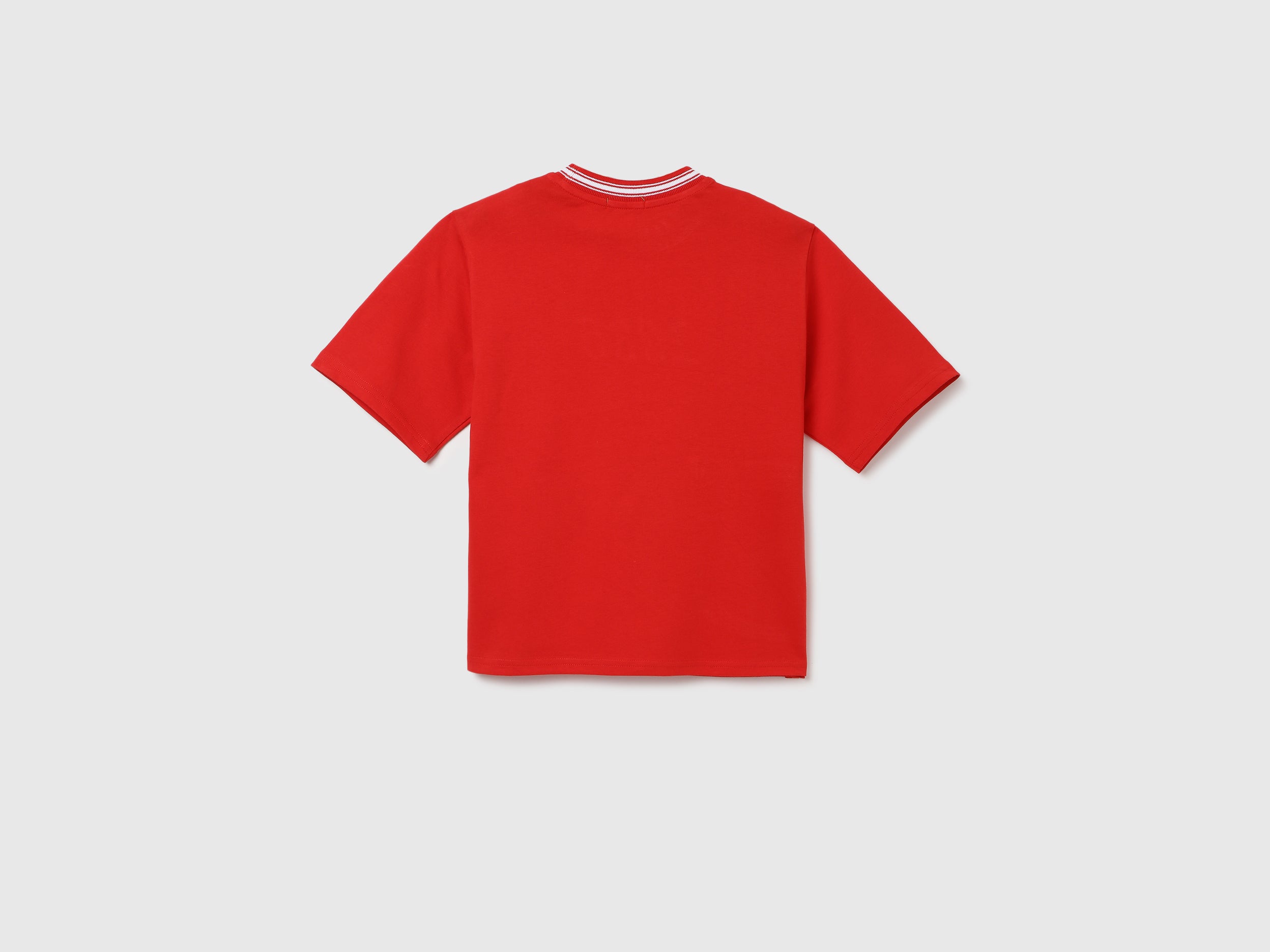Boxy Fit Round Neck Self Design T-Shirt – United Colors of