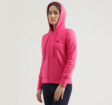 Regular Fit Hooded Neck Solid Women's Sweatshirt