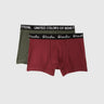 Pack of 2 Solid Colour Low Rise Boxer Briefs