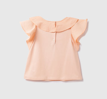 Cotton Solid Round Neck Girls T-shirts