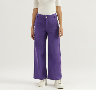 Solid Mid Rise Trousers