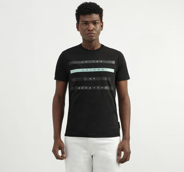 Cotton Printed Round Neck Mens T-shirts