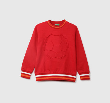 Boys Embossed Football Sweatshirt